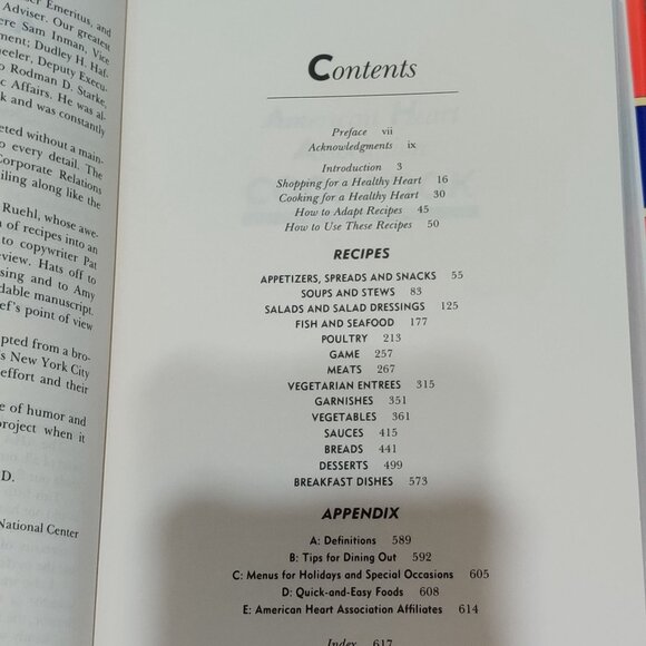 American Heart Association Cookbook 5th Edition 1991 Vintage Hardcover Revised - Picture 6 of 9